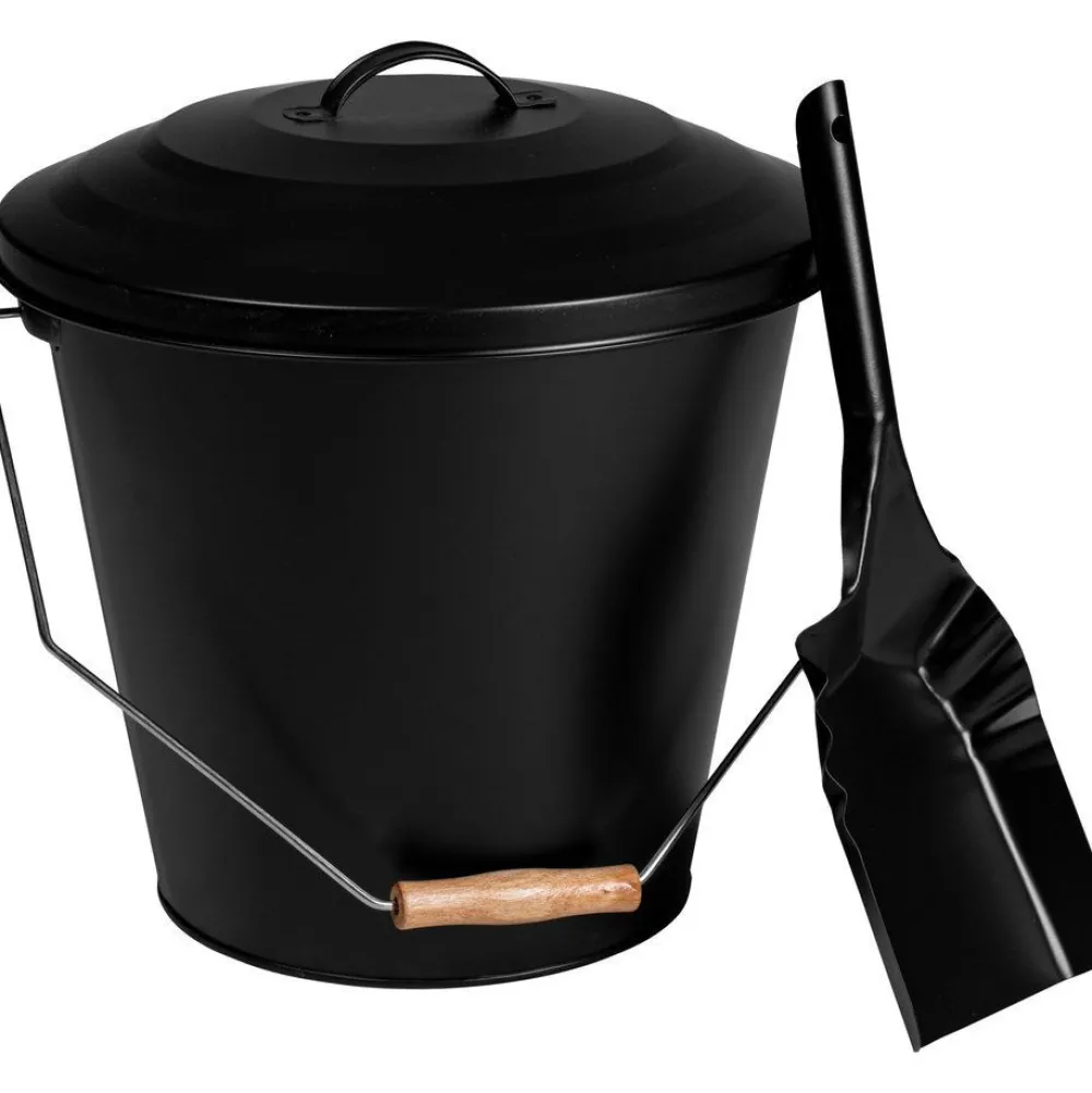 Discount Espegard Tuhkaämpäri lapiolla , 15L, mattamusta