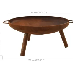 Outlet FinePRICE Tulimalja 67.5x58x22.5 cm teräs eri värejä Ruskea