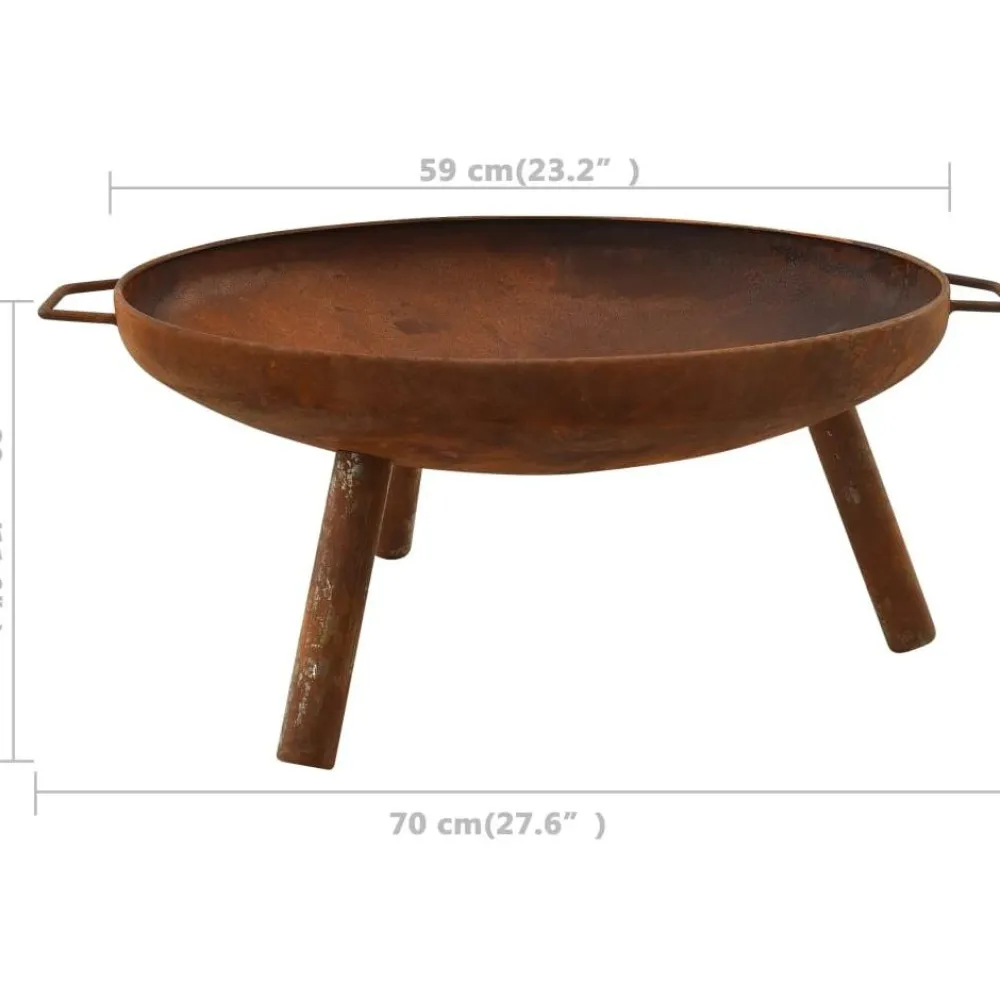 Outlet FinePRICE Tulimalja 67.5x58x22.5 cm teräs eri värejä Ruskea