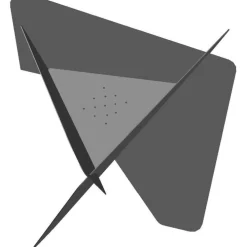 Clearance JABO Tulisija Triangel 64x64x54cm Corten-teräs, sis. alustan
