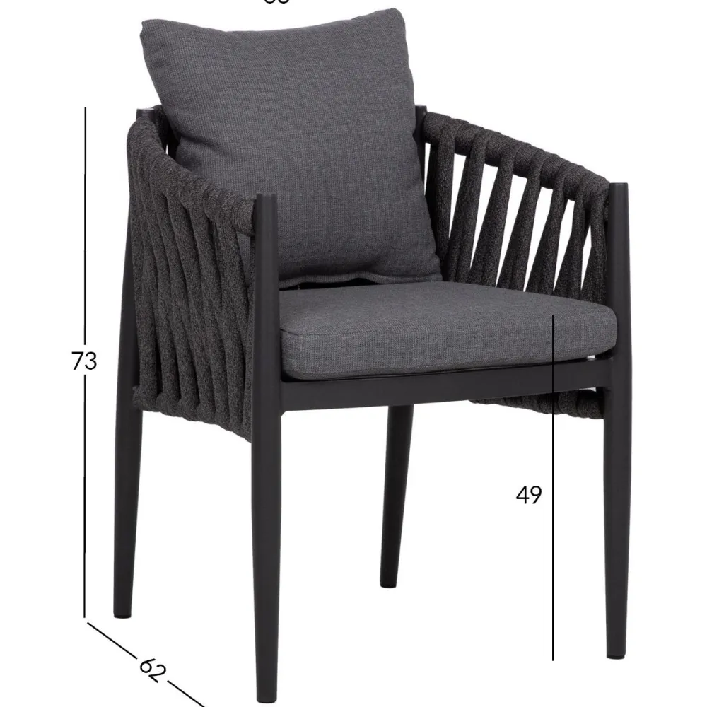 New Home4you Tuoli BRISTOL 63x62xK73 cm, harmaa