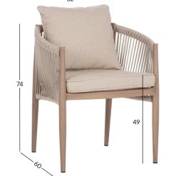 Clearance Home4you Tuoli MEDINA 62x60xK74 cm, beige