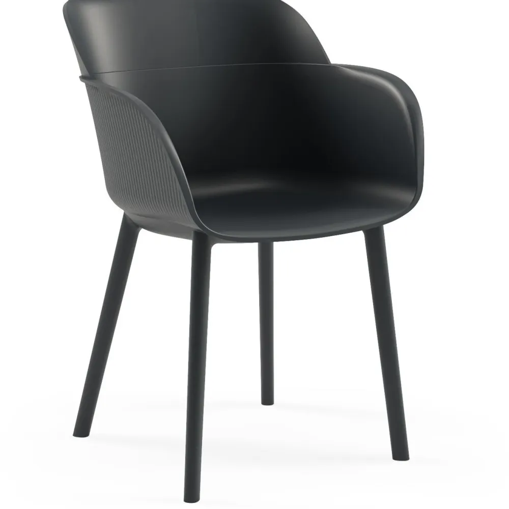 Best Linento Garden Tuoli Shell-P antrasiitti 2kpl/pkt