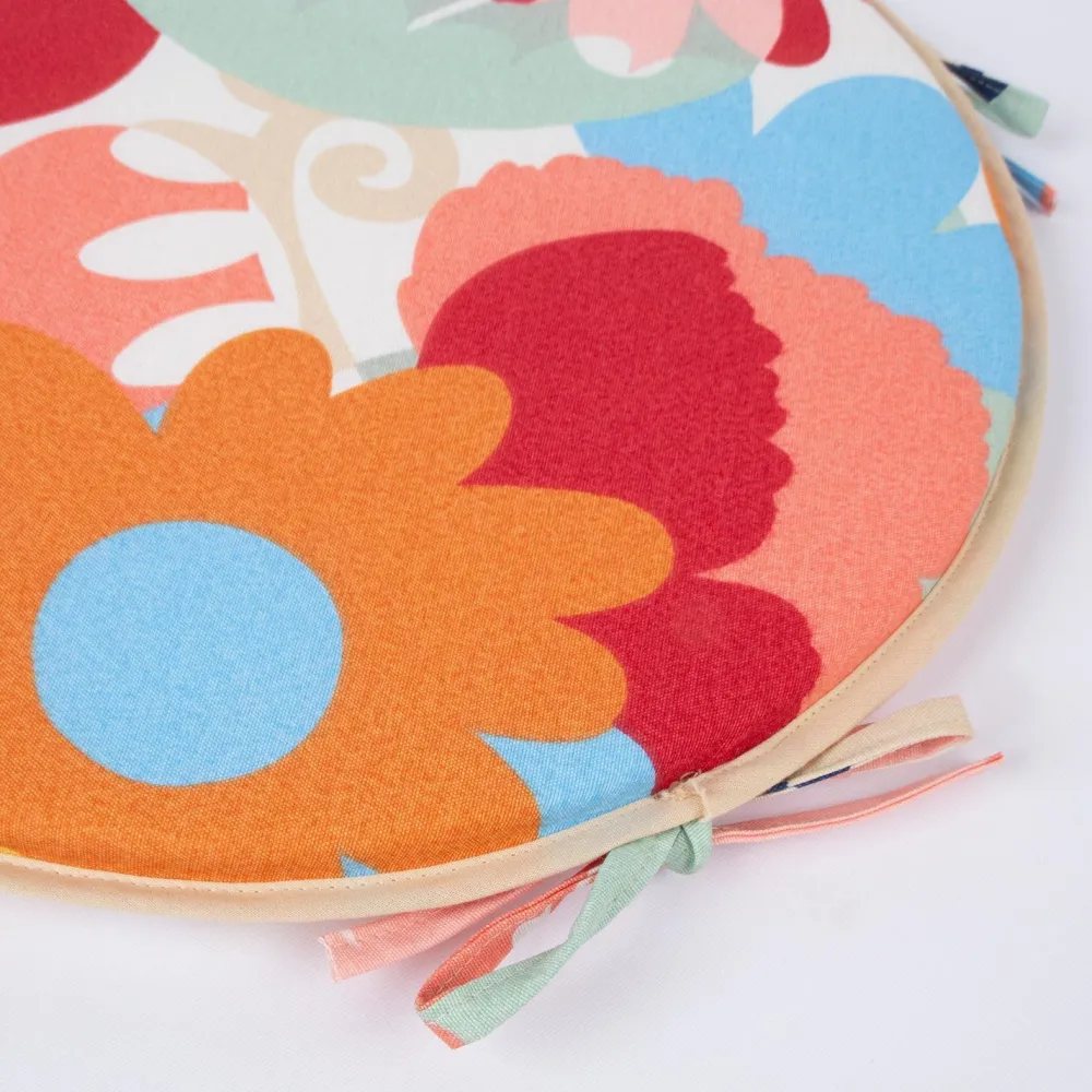 Outlet Home4you Tuolin pehmuste NORDIC kukkakuosi Ø38x2,5 cm, monivärinen