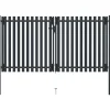 FinePRICE Tuplaovi pihaportti teräs 306x200 cm antrasiitti