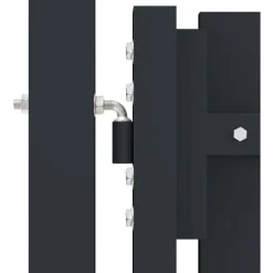 FinePRICE Tuplaovi pihaportti teräs 306x200 cm antrasiitti