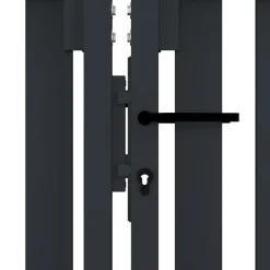Outlet FinePRICE Tuplaovi pihaportti teräs 306x150 cm antrasiitti