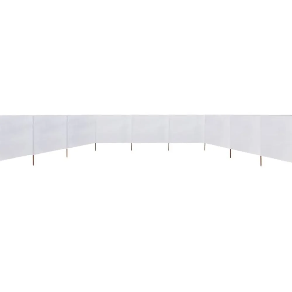 Sale FinePRICE Tuulensuojakangas 9 paneelilla 1200x80 cm hiekan valkoinen