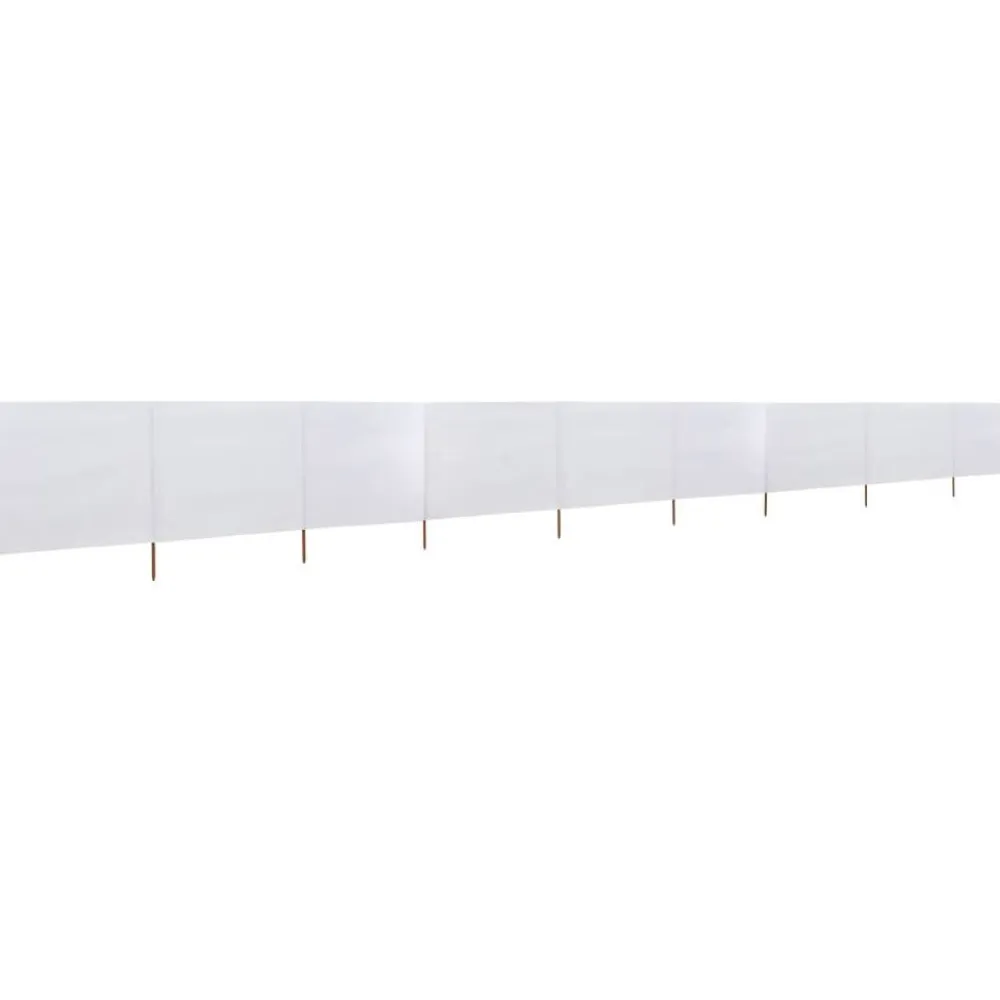 Sale FinePRICE Tuulensuojakangas 9 paneelilla 1200x80 cm hiekan valkoinen
