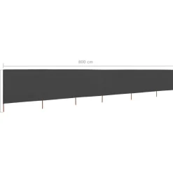 Hot FinePRICE Tuulensuojakangas 6 paneelilla 800x80 cm musta