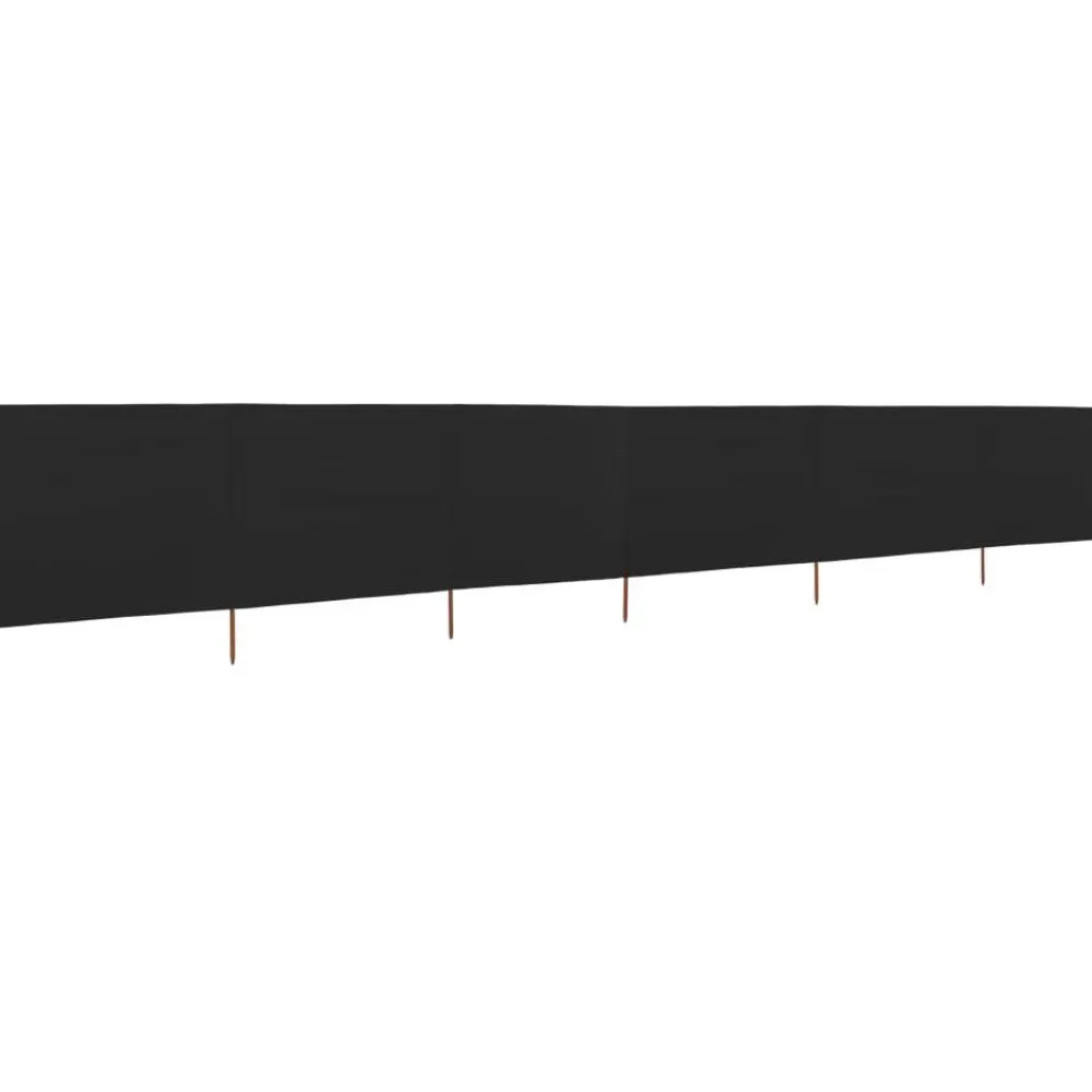 Hot FinePRICE Tuulensuojakangas 6 paneelilla 800x80 cm musta