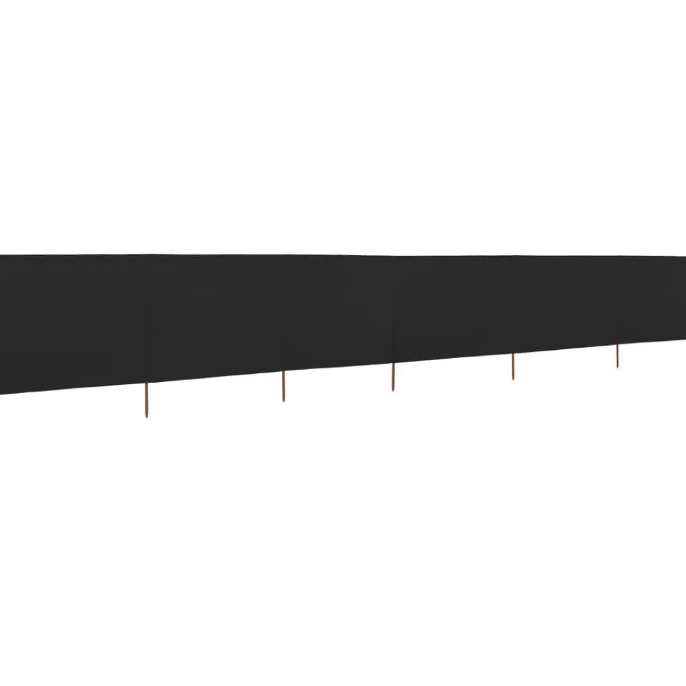 Hot FinePRICE Tuulensuojakangas 6 paneelilla 800x80 cm musta