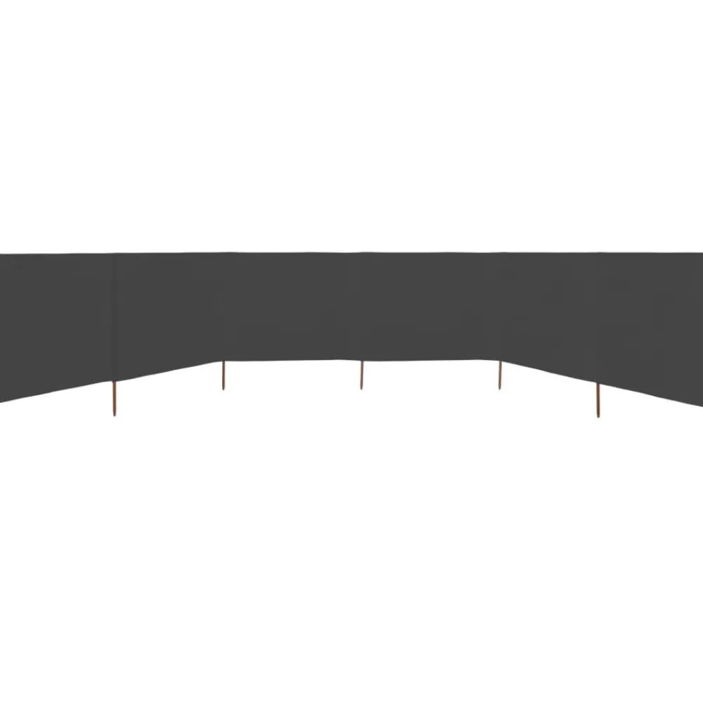 Hot FinePRICE Tuulensuojakangas 6 paneelilla 800x80 cm musta