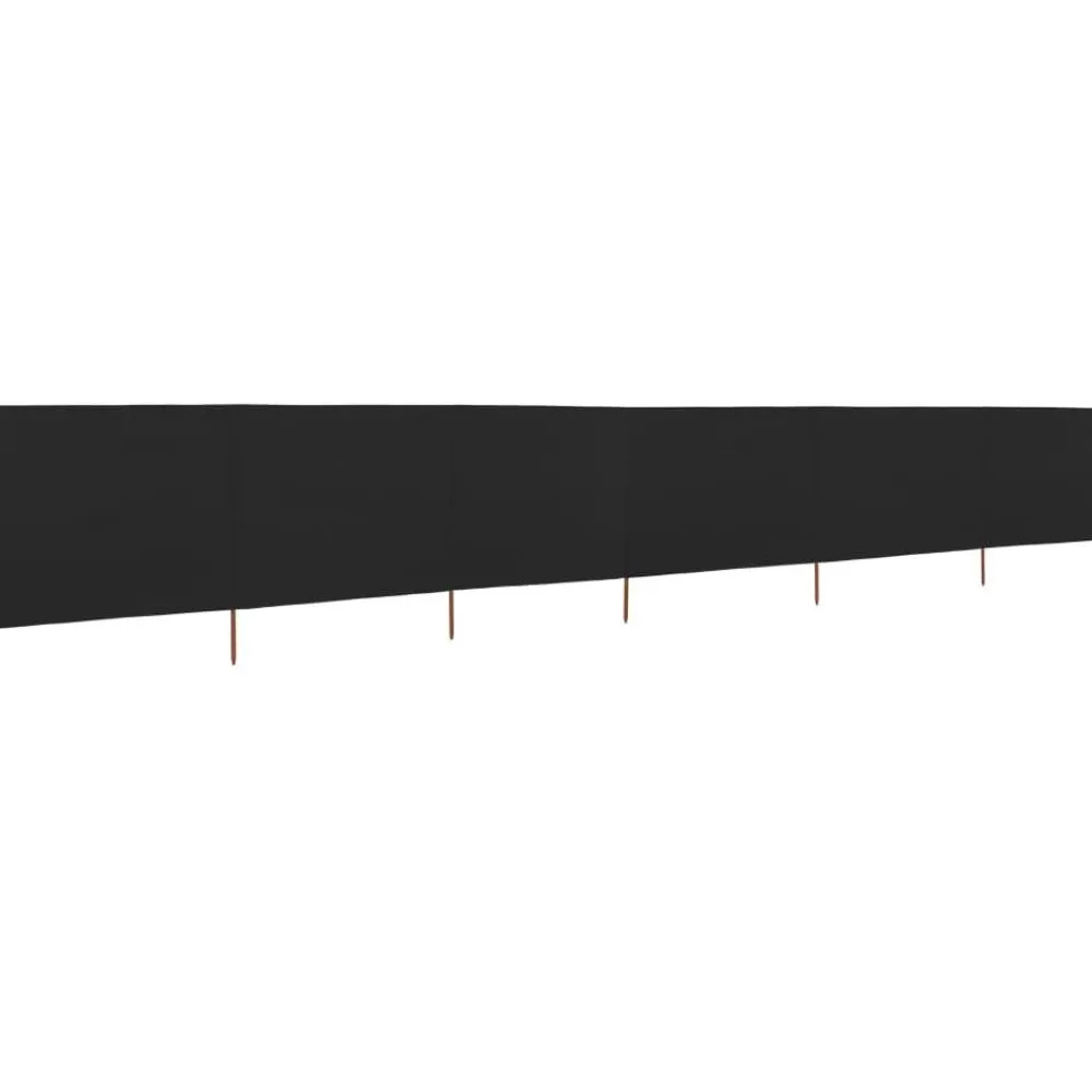 Hot FinePRICE Tuulensuojakangas 6 paneelilla 800x80 cm musta