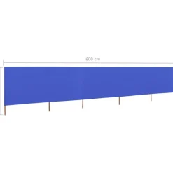 Outlet FinePRICE Tuulensuojakangas 5 paneelilla 600x80 cm taivaansininen