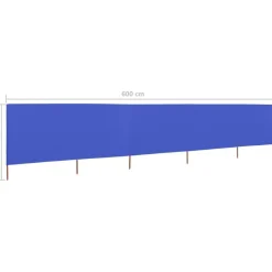 Outlet FinePRICE Tuulensuojakangas 5 paneelilla 600x80 cm taivaansininen