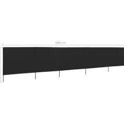 Outlet FinePRICE Tuulensuojakangas 5 paneelilla 600x80 cm taivaansininen