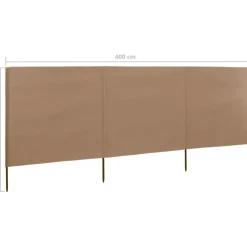 Discount FinePRICE Tuulensuojakangas 3 paneelilla 400x80 cm taivaansininen