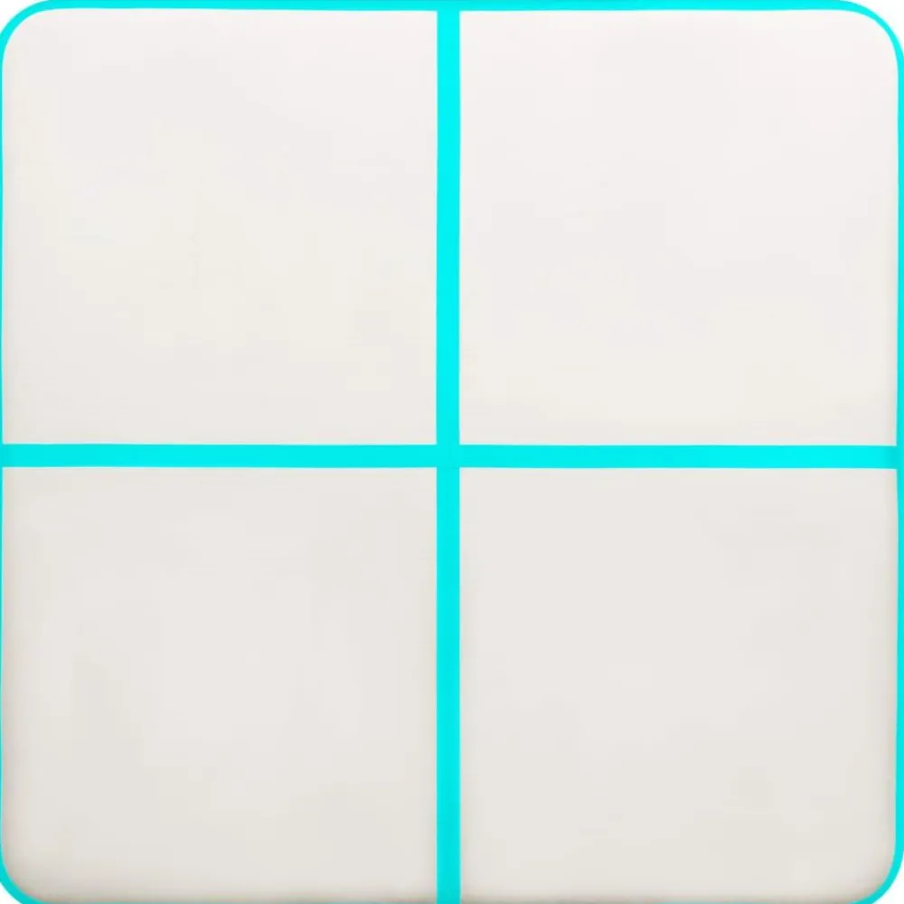 Hot FinePRICE Täytettävä voimistelumatto pumpulla 200x200x20 cm PVC vihreä