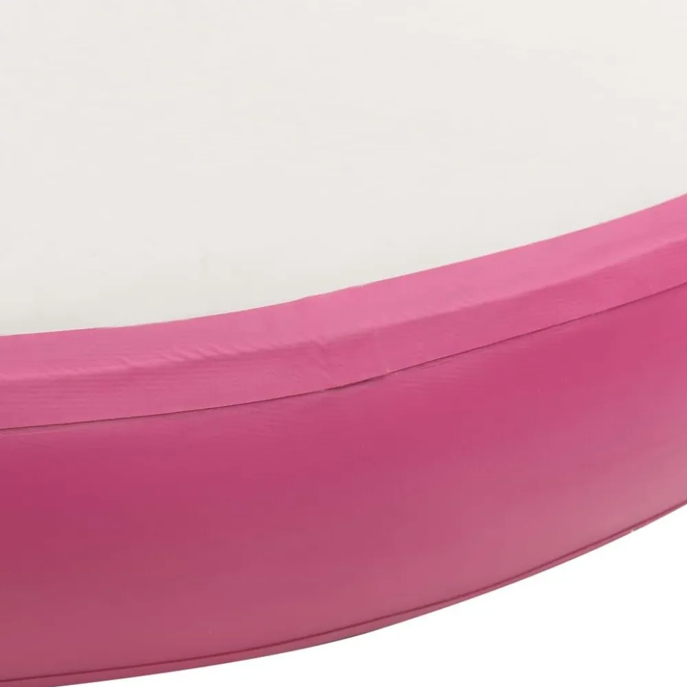 Hot FinePRICE Täytettävä voimistelumatto pumpulla 100x100x10 cm PVC pinkki