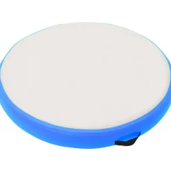Best FinePRICE Täytettävä voimistelumatto pumpulla 100x100x10cm PVC sininen