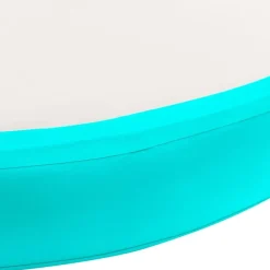 New FinePRICE Täytettävä voimistelumatto pumpulla 100x100x15 cm PVC vihreä