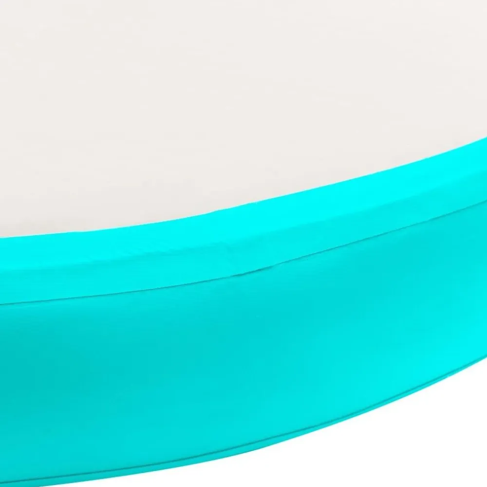 New FinePRICE Täytettävä voimistelumatto pumpulla 100x100x15 cm PVC vihreä