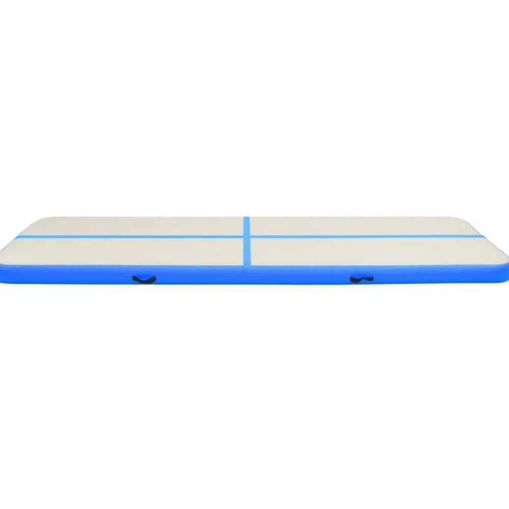 Hot FinePRICE Täytettävä voimistelumatto pumpulla 700x100x20cm PVC sininen