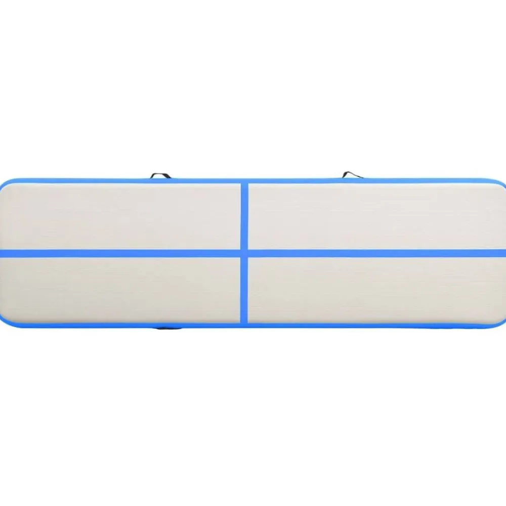 Hot FinePRICE Täytettävä voimistelumatto pumpulla 700x100x20cm PVC sininen