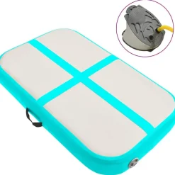 Discount FinePRICE Täytettävä voimistelumatto pumpulla 60x100x10 cm PVC vihreä