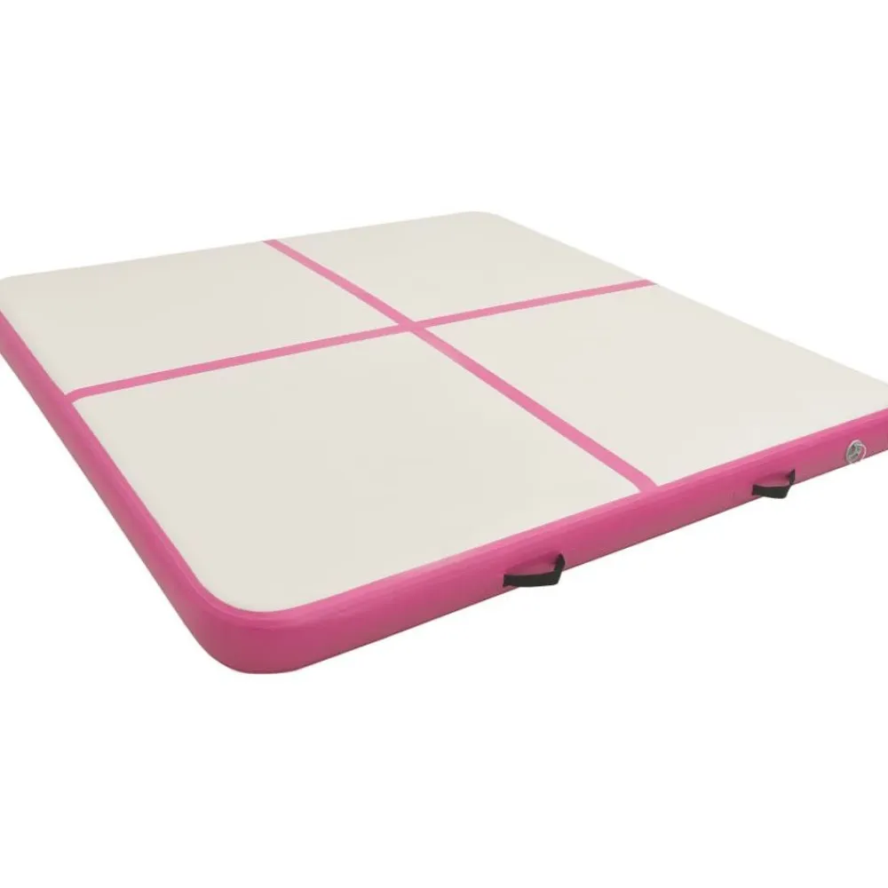 Clearance FinePRICE Täytettävä voimistelumatto pumpulla 200x200x10 cm PVC pinkki