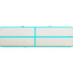 New FinePRICE Täytettävä voimistelumatto pumpulla 800x100x20 cm PVC vihreä
