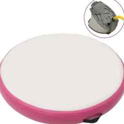 Discount FinePRICE Täytettävä voimistelumatto pumpulla 100x100x15 cm PVC pinkki