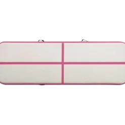 Sale FinePRICE Täytettävä voimistelumatto pumpulla 300x100x20 cm PVC pinkki