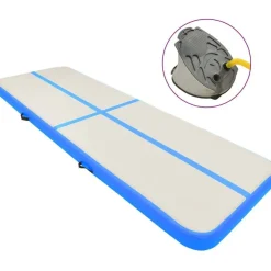 Online FinePRICE Täytettävä voimistelumatto pumpulla 300x100x20cm PVC sininen