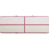 Clearance FinePRICE Täytettävä voimistelumatto pumpulla 400x100x15 cm PVC pinkki