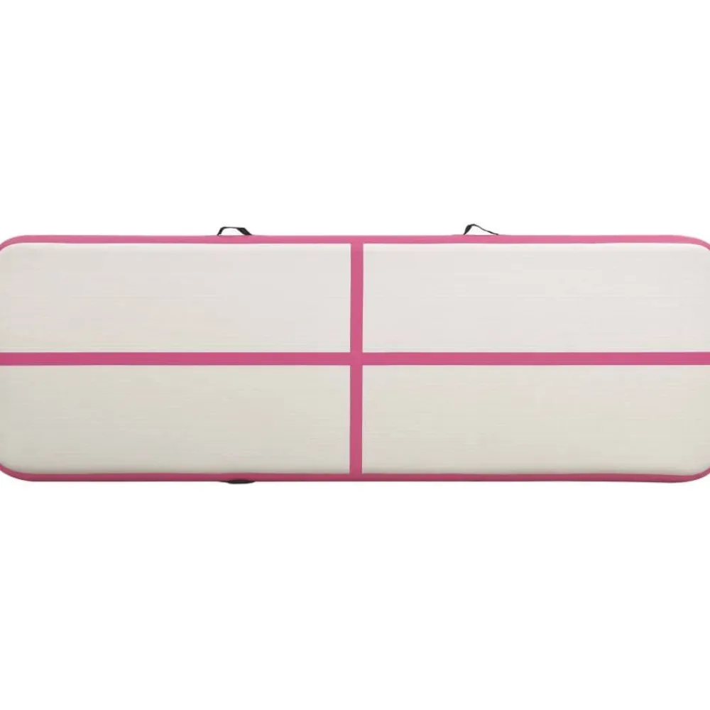Online FinePRICE Täytettävä voimistelumatto pumpulla 500x100x15 cm PVC pinkki
