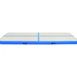 Best FinePRICE Täytettävä voimistelumatto pumpulla 400x100x15cm PVC sininen