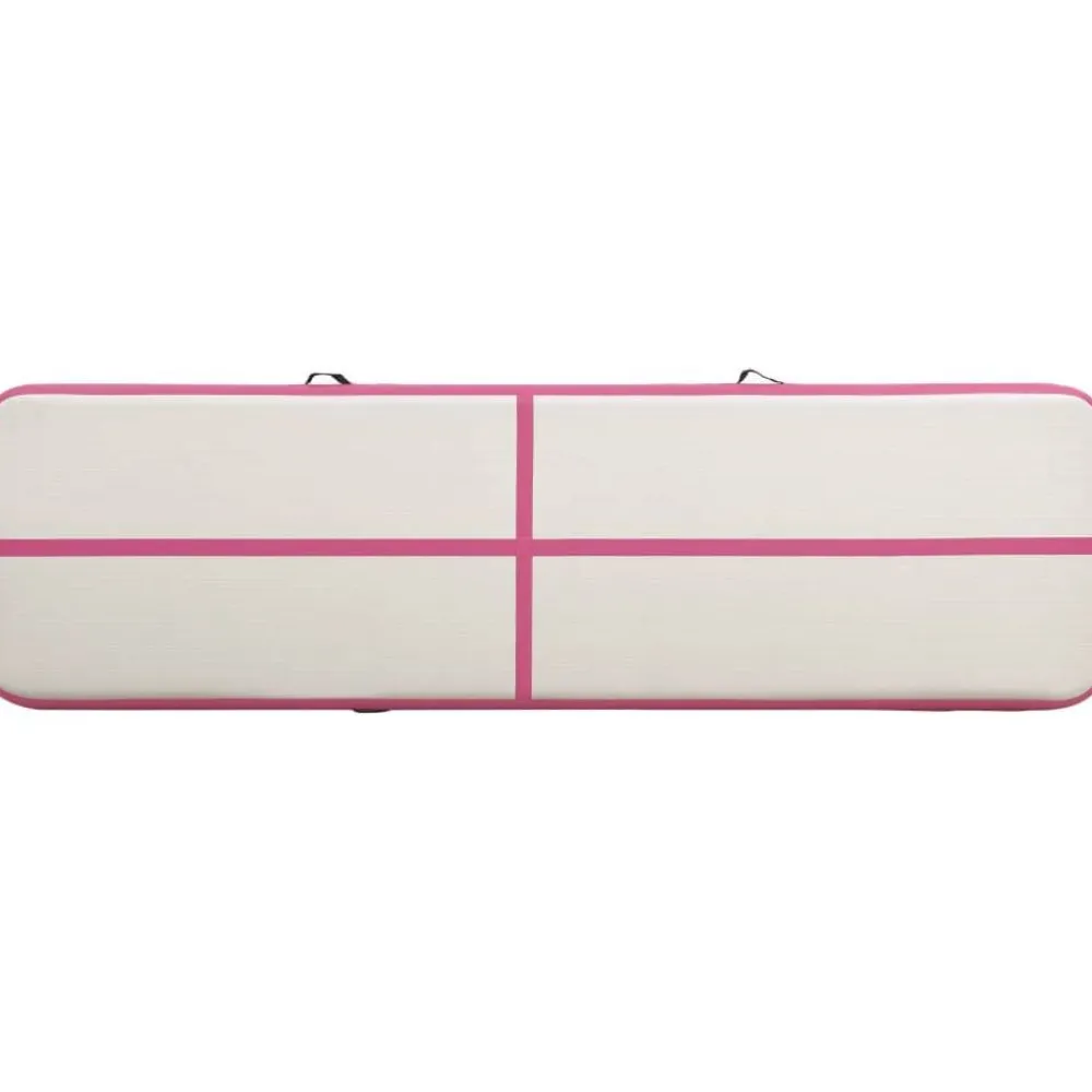Hot FinePRICE Täytettävä voimistelumatto pumpulla 700x100x15 cm PVC pinkki