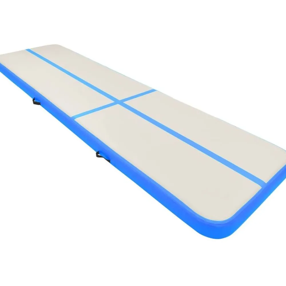 Sale FinePRICE Täytettävä voimistelumatto pumpulla 800x100x15cm PVC sininen