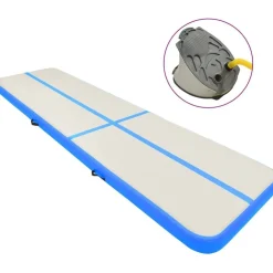 Sale FinePRICE Täytettävä voimistelumatto pumpulla 800x100x15cm PVC sininen