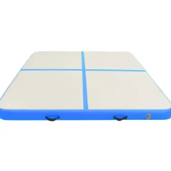 FinePRICE Täytettävä voimistelumatto pumpulla 200x200x15cm PVC sininen