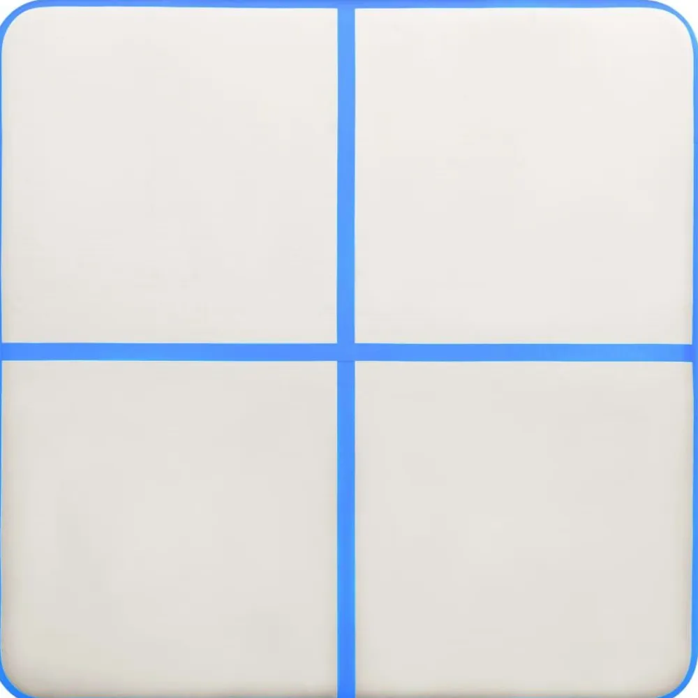 FinePRICE Täytettävä voimistelumatto pumpulla 200x200x15cm PVC sininen