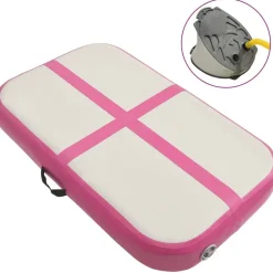 Clearance FinePRICE Täytettävä voimistelumatto pumpulla 60x100x20 cm PVC pinkki