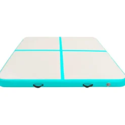 Clearance FinePRICE Täytettävä voimistelumatto pumpulla 200x200x15 cm PVC vihreä