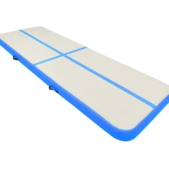 Clearance FinePRICE Täytettävä voimistelumatto pumpulla 400x100x20cm PVC sininen