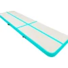 FinePRICE Täytettävä voimistelumatto pumpulla 600x100x20 cm PVC vihreä