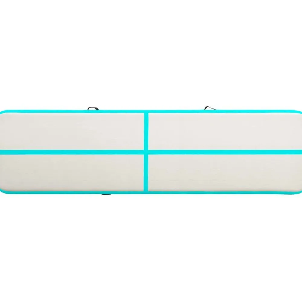 Best FinePRICE Täytettävä voimistelumatto pumpulla 700x100x20 cm PVC vihreä