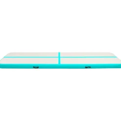 Best FinePRICE Täytettävä voimistelumatto pumpulla 700x100x20 cm PVC vihreä