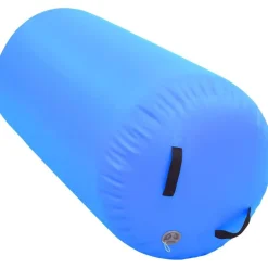 Best FinePRICE Täytettävä voimistelurulla pumpulla 120x90 cm PVC sininen